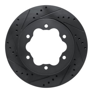 Ford Transit-350 HD/DRW Brake Rotor (1) - Rear Left - R1 Concepts - Drilled & Slotted - Black - `20-`25